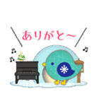 ピアノ・北欧雑貨鳥/毎年使える♡年末年始4（個別スタンプ：14）