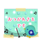 ピアノ・北欧雑貨鳥/毎年使える♡年末年始4（個別スタンプ：15）