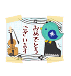 ピアノ・北欧雑貨鳥/毎年使える♡年末年始4（個別スタンプ：32）