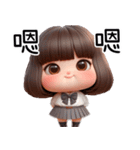 礼儀学生制服の女の子(改版)（個別スタンプ：21）