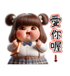 礼儀学生制服の女の子(改版)（個別スタンプ：24）