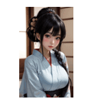 唯美着物の女の子写真2（個別スタンプ：1）