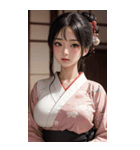 唯美着物の女の子写真2（個別スタンプ：2）