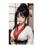 唯美着物の女の子写真2（個別スタンプ：3）
