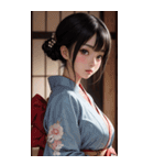 唯美着物の女の子写真2（個別スタンプ：4）