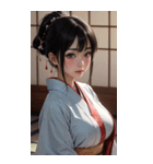 唯美着物の女の子写真2（個別スタンプ：5）