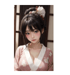 唯美着物の女の子写真2（個別スタンプ：6）