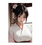唯美着物の女の子写真2（個別スタンプ：8）