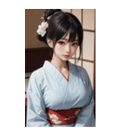唯美着物の女の子写真2（個別スタンプ：12）
