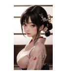 唯美着物の女の子写真2（個別スタンプ：13）