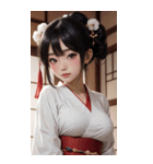 唯美着物の女の子写真2（個別スタンプ：16）