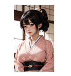 唯美着物の女の子写真2（個別スタンプ：17）