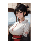 唯美着物の女の子写真2（個別スタンプ：18）