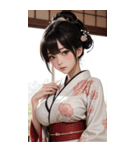 唯美着物の女の子写真2（個別スタンプ：21）