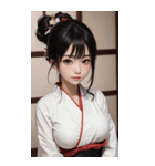 唯美着物の女の子写真2（個別スタンプ：32）