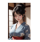 唯美着物の女の子写真2（個別スタンプ：33）