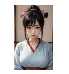 唯美着物の女の子写真2（個別スタンプ：36）