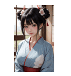 唯美着物の女の子写真2（個別スタンプ：37）