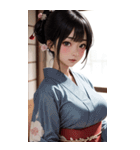 唯美着物の女の子写真2（個別スタンプ：40）