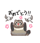 冬毛のエゾタヌキさん2（個別スタンプ：3）