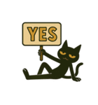 黒猫×看板で伝える英語スタンプ（個別スタンプ：5）