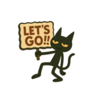 黒猫×看板で伝える英語スタンプ（個別スタンプ：8）