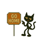 黒猫×看板で伝える英語スタンプ（個別スタンプ：9）