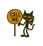 黒猫×看板で伝える英語スタンプ（個別スタンプ：11）