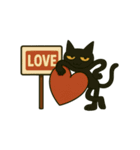 黒猫×看板で伝える英語スタンプ（個別スタンプ：16）