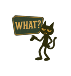 黒猫×看板で伝える英語スタンプ（個別スタンプ：26）