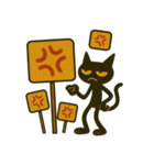 黒猫×看板で伝える英語スタンプ（個別スタンプ：36）