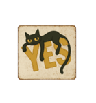 けだる黒猫の英語看板＆ポスタースタンプ（個別スタンプ：3）