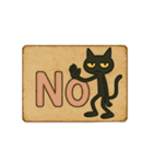 けだる黒猫の英語看板＆ポスタースタンプ（個別スタンプ：4）
