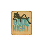 けだる黒猫の英語看板＆ポスタースタンプ（個別スタンプ：16）
