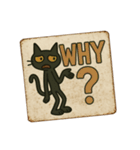けだる黒猫の英語看板＆ポスタースタンプ（個別スタンプ：29）