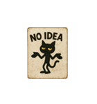 けだる黒猫の英語看板＆ポスタースタンプ（個別スタンプ：30）