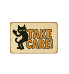 けだる黒猫の英語看板＆ポスタースタンプ（個別スタンプ：33）