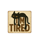 けだる黒猫の英語看板＆ポスタースタンプ（個別スタンプ：34）