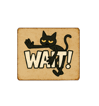 けだる黒猫の英語看板＆ポスタースタンプ（個別スタンプ：36）