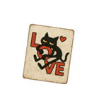 けだる黒猫の英語看板＆ポスタースタンプ（個別スタンプ：38）