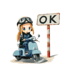 バイクおで娘の日常（個別スタンプ：4）