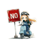 バイクおで娘の日常（個別スタンプ：5）