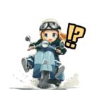 バイクおで娘の日常（個別スタンプ：11）