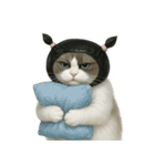 ビニール袋で束ねられた猫 （NT）（個別スタンプ：40）