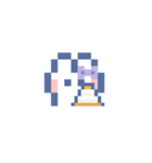 お顔うしゃぎ！！4 紫色（個別スタンプ：32）