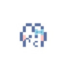 お顔うしゃぎ！！4 水色（個別スタンプ：24）