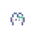 お顔うしゃぎ！！4 緑色（個別スタンプ：2）