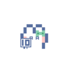 お顔うしゃぎ！！4 緑色（個別スタンプ：13）