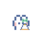 お顔うしゃぎ！！4 緑色（個別スタンプ：32）