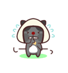 おにぎり帽子の黒猫ちゃん（個別スタンプ：7）